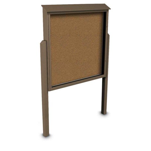 Sliding Door Indoor Enclosed Corkboard, 4